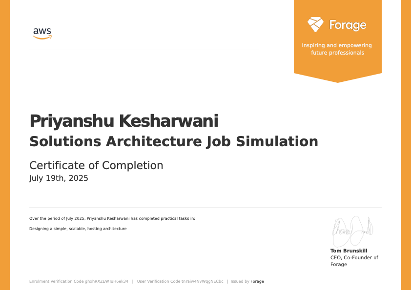 AWS - Solutions Architecture Job Simulation