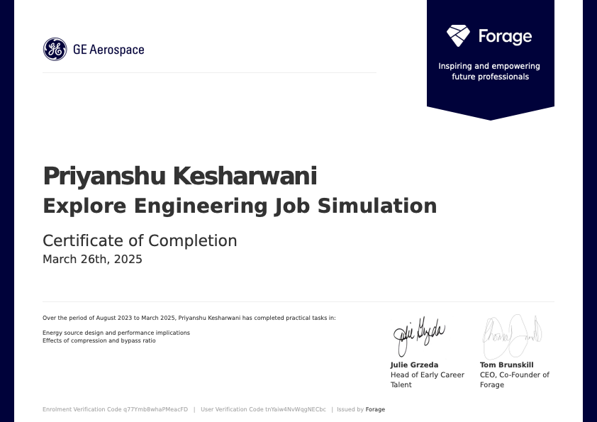 GE Aerospace - Explore Engineering Job Simulation