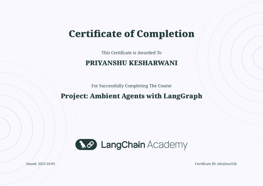 Ambient Agents with LangGraph